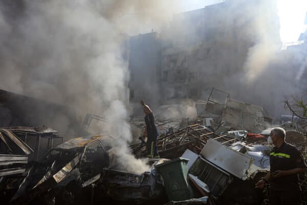 Israel Strikes Near Beirut as Diplomatic Push Shows No Sign of Success